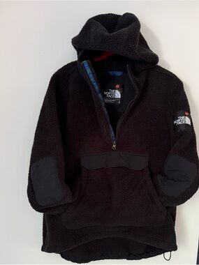 The North Face Black Fleece with Embroidered Red Flower Patch
